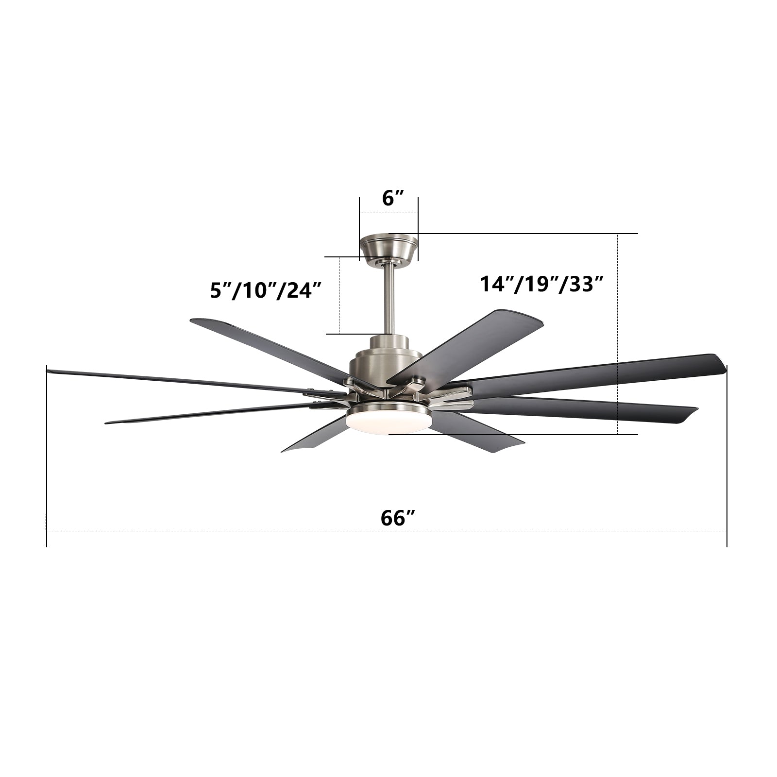 66″ ABS Blades Smart Ceiling Fan