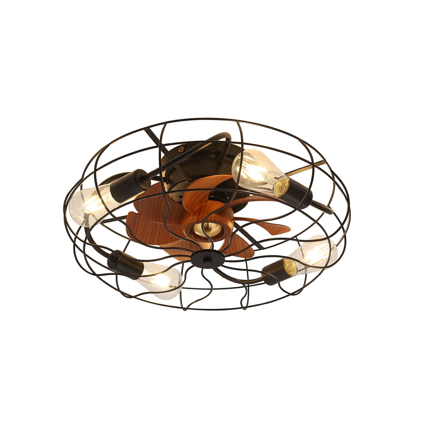 20″ Caged Flush Mount Ceiling Fan