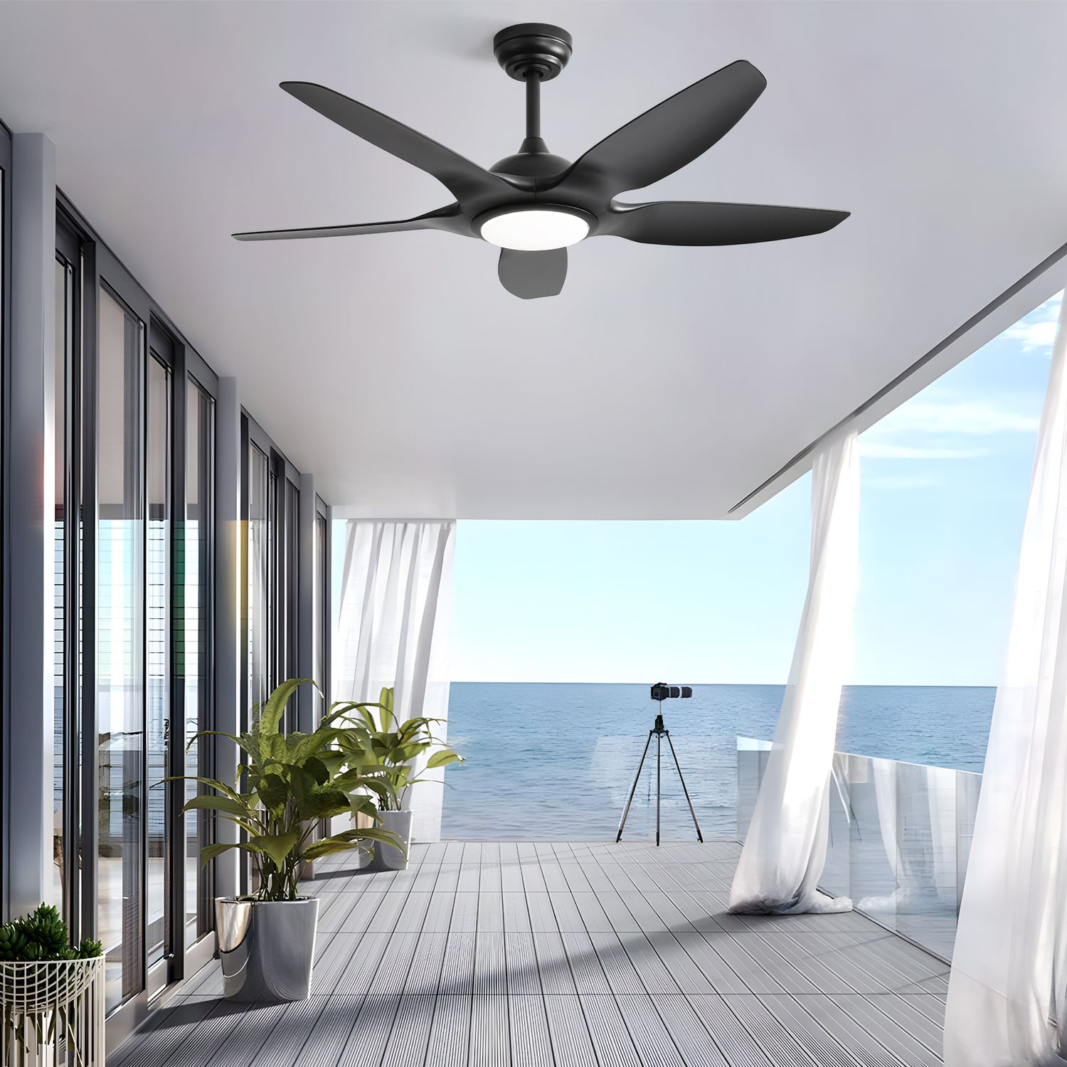 48'' Ceiling Fan with LED Lights Quiet Energy Saving