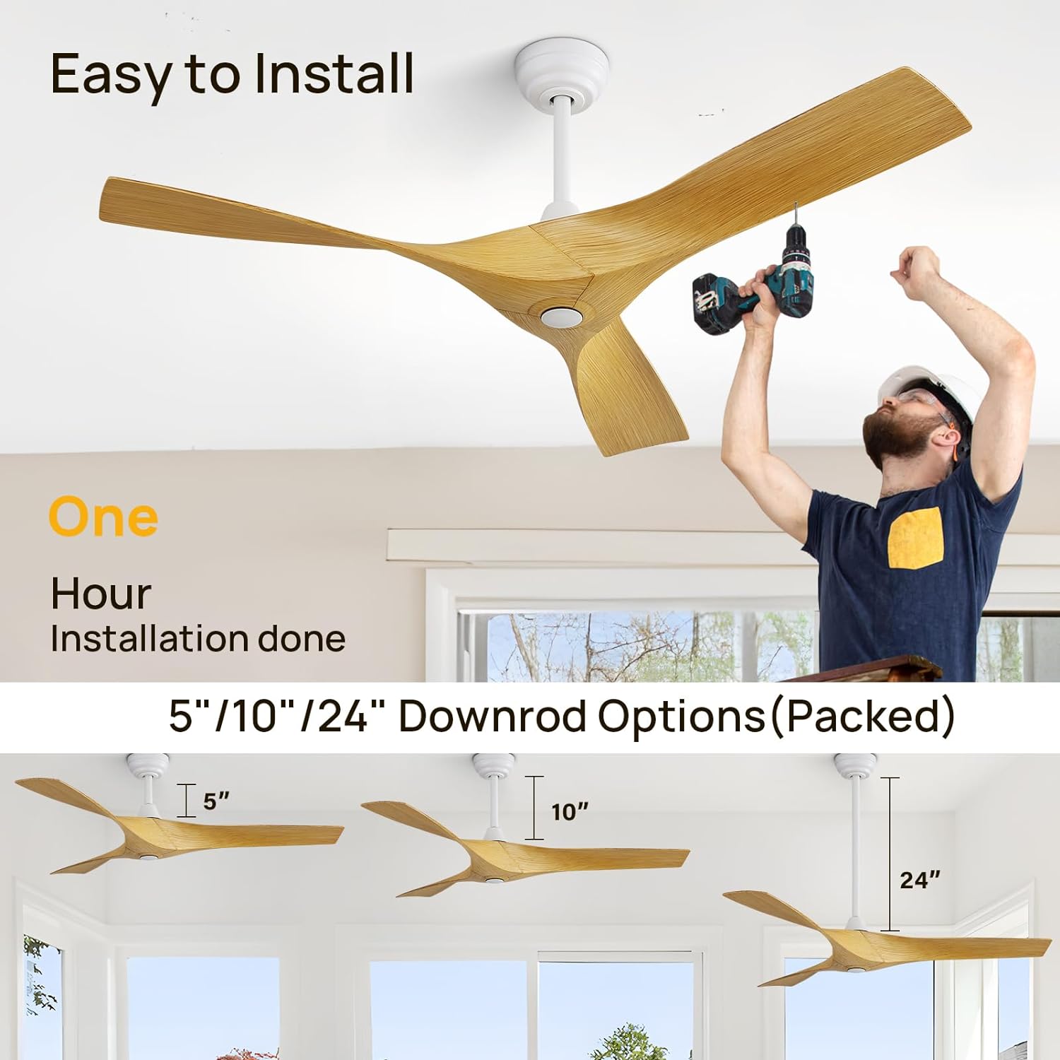 Ceiling Fan with Remote 52