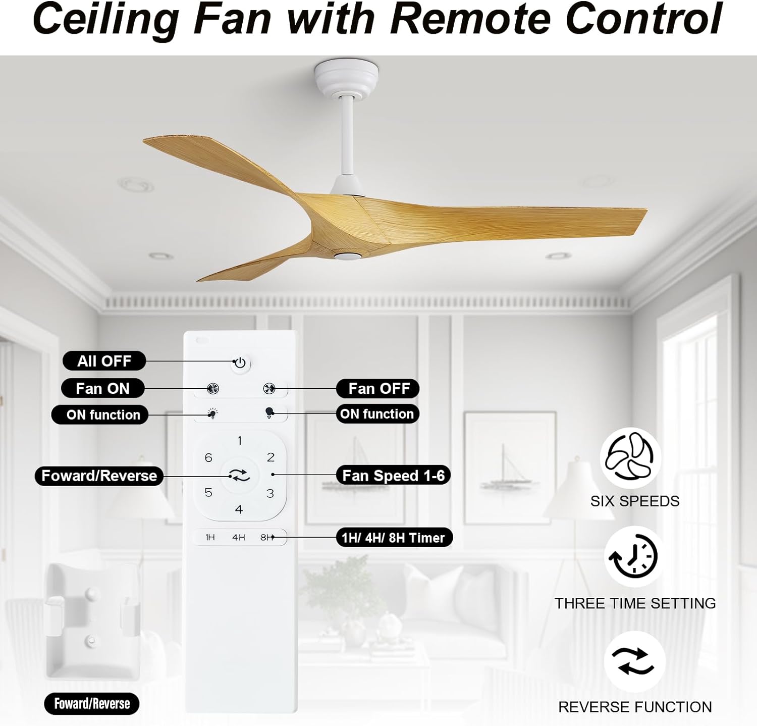 Ceiling Fan with Remote 52