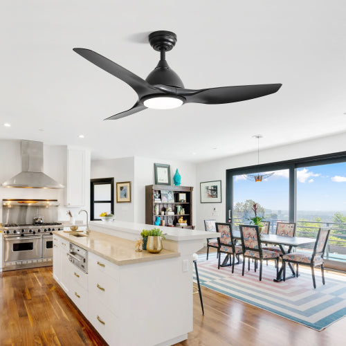 52 Inch Modern Ceiling Fan with Light