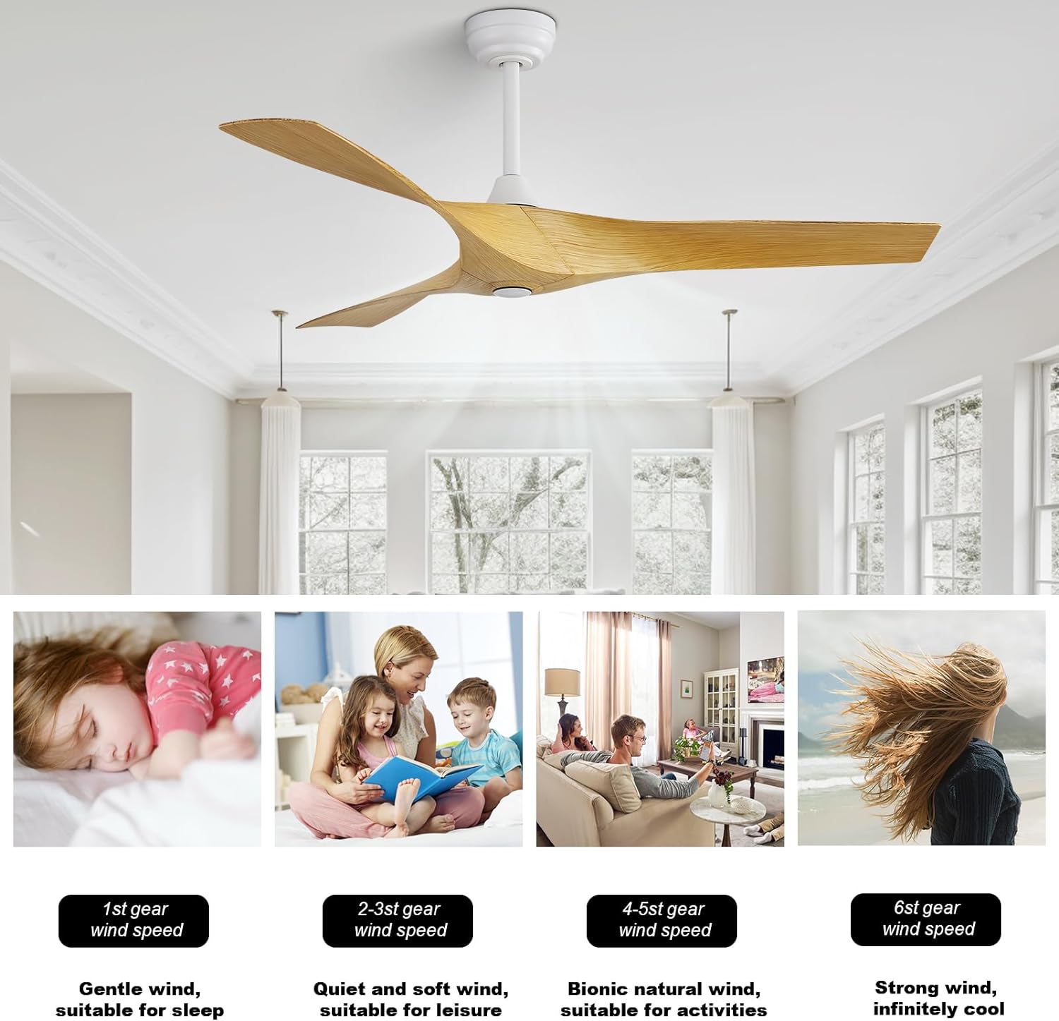 Ceiling Fan with Remote 52